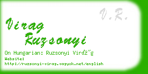 virag ruzsonyi business card